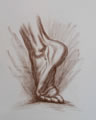 Michael Hensley Drawings, Human Feet 16